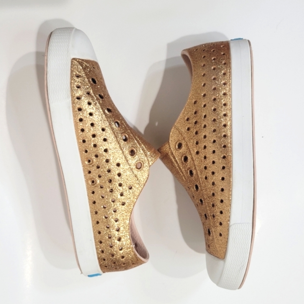 Native Rose Gold Glitter Jefferson Bling Size 6